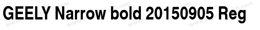 GEELY Narrow bold 20150905 RegularV字体转换